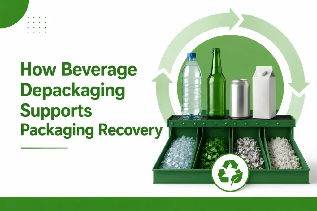 Beverage depackaging and materials recovery feature image