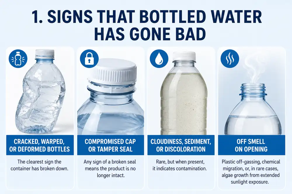Signs your bottled water has gone bad