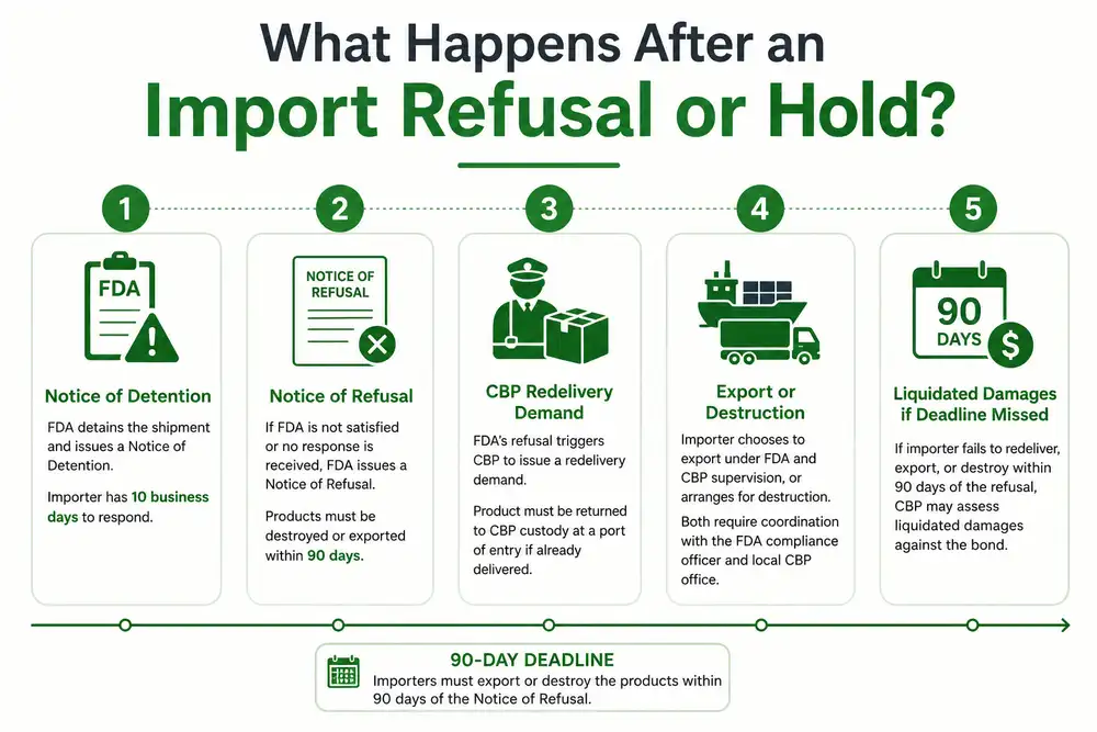 What happens after an import refusal