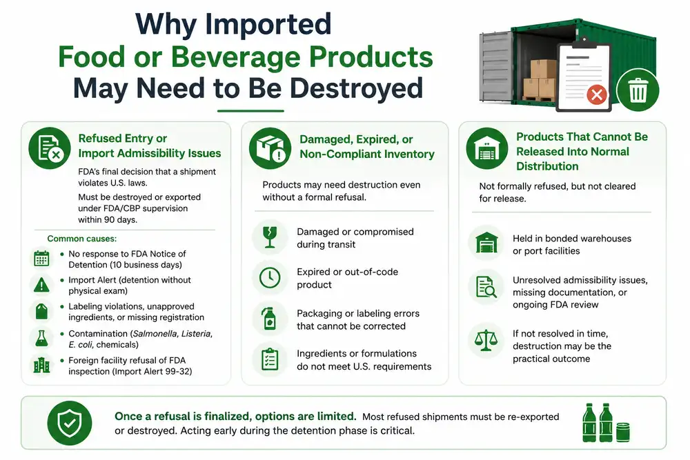 Why imported products may be destroyed
