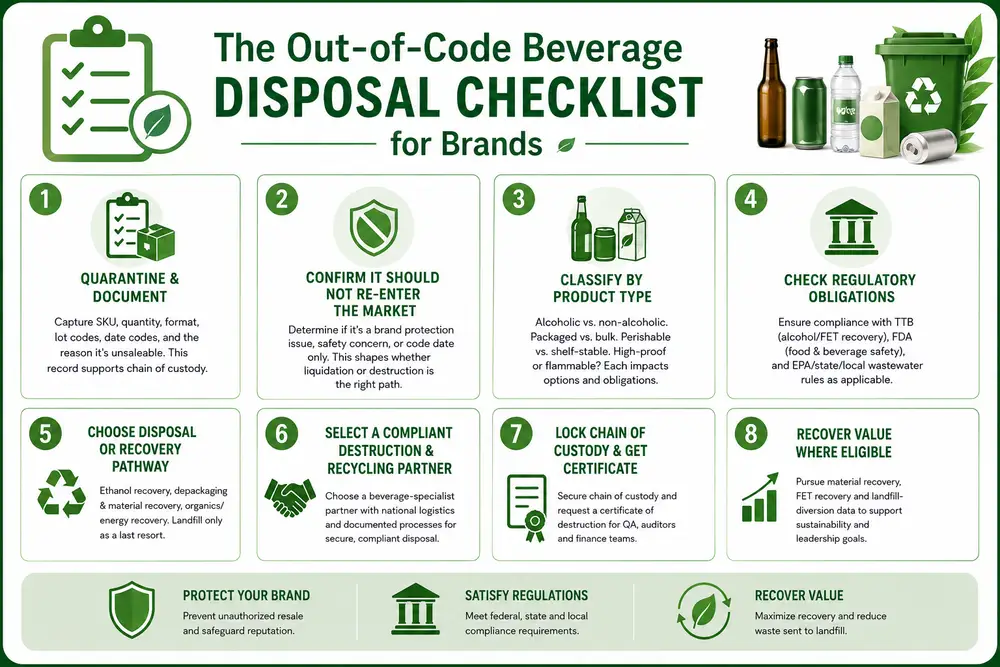 Out-of-Code Beverage Disposal Checklist